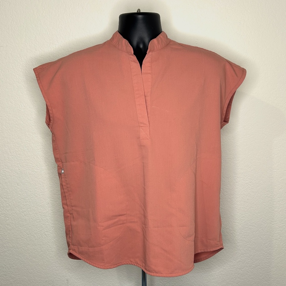 Figs - Coral Rafaela Oversized Scrub Top™